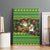 Jamaica Christmas Canvas Wall Art with Rasta Santa Snowman Gingerbread Drummer Palm Trees and Green Yellow Knit Pattern Design - Wonder Print Shop