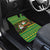 Jamaica Christmas Car Mats with Rasta Santa Snowman Gingerbread Drummer Palm Trees and Green Yellow Knit Pattern Design - Wonder Print Shop