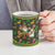 Jamaica Christmas Ceramic Mug with Rasta Santa Snowman Gingerbread Drummer Palm Trees and Green Yellow Knit Pattern Design - Wonder Print Shop