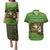Jamaica Christmas Couples Matching Puletasi and Hawaiian Shirt with Rasta Santa Snowman Gingerbread Drummer Palm Trees and Green Yellow Knit Pattern Design - Wonder Print Shop