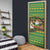 Jamaica Christmas Door Cover with Rasta Santa Snowman Gingerbread Drummer Palm Trees and Green Yellow Knit Pattern Design - Wonder Print Shop