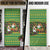 Jamaica Christmas Door Cover with Rasta Santa Snowman Gingerbread Drummer Palm Trees and Green Yellow Knit Pattern Design - Wonder Print Shop