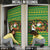 Jamaica Christmas Door Cover with Rasta Santa Snowman Gingerbread Drummer Palm Trees and Green Yellow Knit Pattern Design - Wonder Print Shop