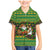 Jamaica Christmas Family Matching Mermaid Dress and Hawaiian Shirt with Rasta Santa Snowman Gingerbread Drummer Palm Trees and Green Yellow Knit Pattern Design - Wonder Print Shop
