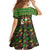 Jamaica Christmas Family Matching Off Shoulder Maxi Dress and Hawaiian Shirt with Rasta Santa Snowman Gingerbread Drummer Palm Trees and Green Yellow Knit Pattern Design - Wonder Print Shop