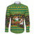 Jamaica Christmas Family Matching Off Shoulder Maxi Dress and Hawaiian Shirt with Rasta Santa Snowman Gingerbread Drummer Palm Trees and Green Yellow Knit Pattern Design - Wonder Print Shop