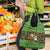 Jamaica Christmas Grocery Bag with Rasta Santa Snowman Gingerbread Drummer Palm Trees and Green Yellow Knit Pattern Design - Wonder Print Shop