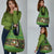 Jamaica Christmas Grocery Bag with Rasta Santa Snowman Gingerbread Drummer Palm Trees and Green Yellow Knit Pattern Design - Wonder Print Shop