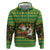 Jamaica Christmas Hoodie with Rasta Santa Snowman Gingerbread Drummer Palm Trees and Green Yellow Knit Pattern Design - Wonder Print Shop