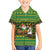 Jamaica Christmas Kid Hawaiian Shirt with Rasta Santa Snowman Gingerbread Drummer Palm Trees and Green Yellow Knit Pattern Design - Wonder Print Shop