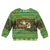 Jamaica Christmas Kid Ugly Christmas Sweater with Rasta Santa Snowman Gingerbread Drummer Palm Trees and Green Yellow Knit Pattern Design - Wonder Print Shop