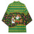 Jamaica Christmas Kimono with Rasta Santa Snowman Gingerbread Drummer Palm Trees and Green Yellow Knit Pattern Design - Wonder Print Shop