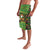Jamaica Christmas Lavalava with Rasta Santa Snowman Gingerbread Drummer Palm Trees and Green Yellow Knit Pattern Design - Wonder Print Shop