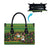 Jamaica Christmas Leather Bag with Rasta Santa Snowman Gingerbread Drummer Palm Trees and Green Yellow Knit Pattern Design - Wonder Print Shop