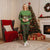 Jamaica Christmas Pajama Set with Rasta Santa Snowman Gingerbread Drummer Palm Trees and Green Yellow Knit Pattern Design - Wonder Print Shop