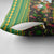 Jamaica Christmas Pillow Cover with Rasta Santa Snowman Gingerbread Drummer Palm Trees and Green Yellow Knit Pattern Design - Wonder Print Shop