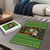 Jamaica Christmas Puzzle with Rasta Santa Snowman Gingerbread Drummer Palm Trees and Green Yellow Knit Pattern Design - Wonder Print Shop
