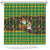 Jamaica Christmas Shower Curtain with Rasta Santa Snowman Gingerbread Drummer Palm Trees and Green Yellow Knit Pattern Design - Wonder Print Shop