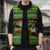 Jamaica Christmas Sleeveless Puffer Jacket with Rasta Santa Snowman Gingerbread Drummer Palm Trees and Green Yellow Knit Pattern Design - Wonder Print Shop