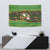 Jamaica Christmas Tapestry with Rasta Santa Snowman Gingerbread Drummer Palm Trees and Green Yellow Knit Pattern Design - Wonder Print Shop
