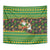 Jamaica Christmas Tapestry with Rasta Santa Snowman Gingerbread Drummer Palm Trees and Green Yellow Knit Pattern Design - Wonder Print Shop