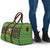 Jamaica Christmas Travel Bag with Rasta Santa Snowman Gingerbread Drummer Palm Trees and Green Yellow Knit Pattern Design - Wonder Print Shop
