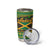 Jamaica Christmas Tumbler Cup with Rasta Santa Snowman Gingerbread Drummer Palm Trees and Green Yellow Knit Pattern Design - Wonder Print Shop
