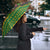 Jamaica Christmas Umbrella with Rasta Santa Snowman Gingerbread Drummer Palm Trees and Green Yellow Knit Pattern Design - Wonder Print Shop