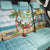 Jamaica Christmas Back Car Seat Cover with Rasta Santa Snowman Hammock Angel Palm Trees and Tropical Beach Design - Wonder Print Shop