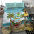 Jamaica Christmas Bedding Set with Rasta Santa Snowman Hammock Angel Palm Trees and Tropical Beach Design - Wonder Print Shop