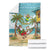 Jamaica Christmas Blanket with Rasta Santa Snowman Hammock Angel Palm Trees and Tropical Beach Design - Wonder Print Shop