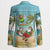 Jamaica Christmas Blazer with Rasta Santa Snowman Hammock Angel Palm Trees and Tropical Beach Design - Wonder Print Shop