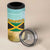 Jamaica Christmas 4 in 1 Can Cooler Tumbler with Rasta Santa Snowman Hammock Angel Palm Trees and Tropical Beach Design - Wonder Print Shop