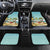 Jamaica Christmas Car Mats with Rasta Santa Snowman Hammock Angel Palm Trees and Tropical Beach Design - Wonder Print Shop