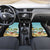 Jamaica Christmas Car Mats with Rasta Santa Snowman Hammock Angel Palm Trees and Tropical Beach Design - Wonder Print Shop