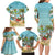 Jamaica Christmas Family Matching Long Sleeve Bodycon Dress and Hawaiian Shirt with Rasta Santa Snowman Hammock Angel Palm Trees and Tropical Beach Design - Wonder Print Shop