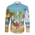 Jamaica Christmas Family Matching Short Sleeve Bodycon Dress and Hawaiian Shirt with Rasta Santa Snowman Hammock Angel Palm Trees and Tropical Beach Design - Wonder Print Shop