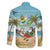 Jamaica Christmas Family Matching Summer Maxi Dress and Hawaiian Shirt with Rasta Santa Snowman Hammock Angel Palm Trees and Tropical Beach Design - Wonder Print Shop