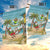 Jamaica Christmas Garden Flag with Rasta Santa Snowman Hammock Angel Palm Trees and Tropical Beach Design - Wonder Print Shop