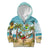 Jamaica Christmas Kid Hoodie with Rasta Santa Snowman Hammock Angel Palm Trees and Tropical Beach Design - Wonder Print Shop
