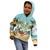 Jamaica Christmas Kid Hoodie with Rasta Santa Snowman Hammock Angel Palm Trees and Tropical Beach Design - Wonder Print Shop