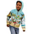 Jamaica Christmas Kid Hoodie with Rasta Santa Snowman Hammock Angel Palm Trees and Tropical Beach Design - Wonder Print Shop