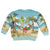 Jamaica Christmas Kid Ugly Christmas Sweater with Rasta Santa Snowman Hammock Angel Palm Trees and Tropical Beach Design - Wonder Print Shop