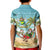 Jamaica Christmas Kid Polo Shirt with Rasta Santa Snowman Hammock Angel Palm Trees and Tropical Beach Design - Wonder Print Shop