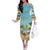 Jamaica Christmas Off The Shoulder Long Sleeve Dress with Rasta Santa Snowman Hammock Angel Palm Trees and Tropical Beach Design - Wonder Print Shop
