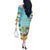 Jamaica Christmas Off The Shoulder Long Sleeve Dress with Rasta Santa Snowman Hammock Angel Palm Trees and Tropical Beach Design - Wonder Print Shop