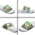 Jamaica Christmas Slide Sandals with Rasta Santa Snowman Hammock Angel Palm Trees and Tropical Beach Design - Wonder Print Shop