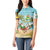 Jamaica Christmas Women Polo Shirt with Rasta Santa Snowman Hammock Angel Palm Trees and Tropical Beach Design - Wonder Print Shop