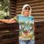 Jamaica Christmas Women Polo Shirt with Rasta Santa Snowman Hammock Angel Palm Trees and Tropical Beach Design - Wonder Print Shop