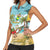 Jamaica Christmas Women Sleeveless Polo Shirt with Rasta Santa Snowman Hammock Angel Palm Trees and Tropical Beach Design - Wonder Print Shop